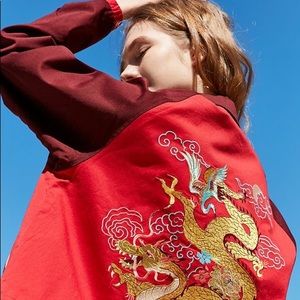 UO Silence and Noise Olympia Souvenir Coach Jacket